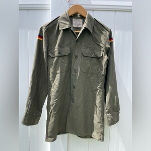 M VTG 80s German Military Fatigue Shirt